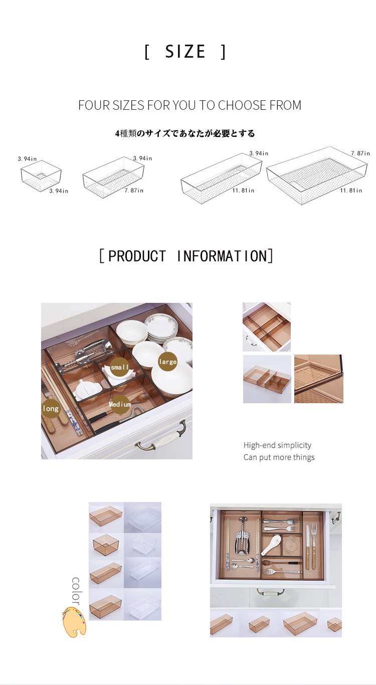 More popular foldable kitchen drawer organizer divider