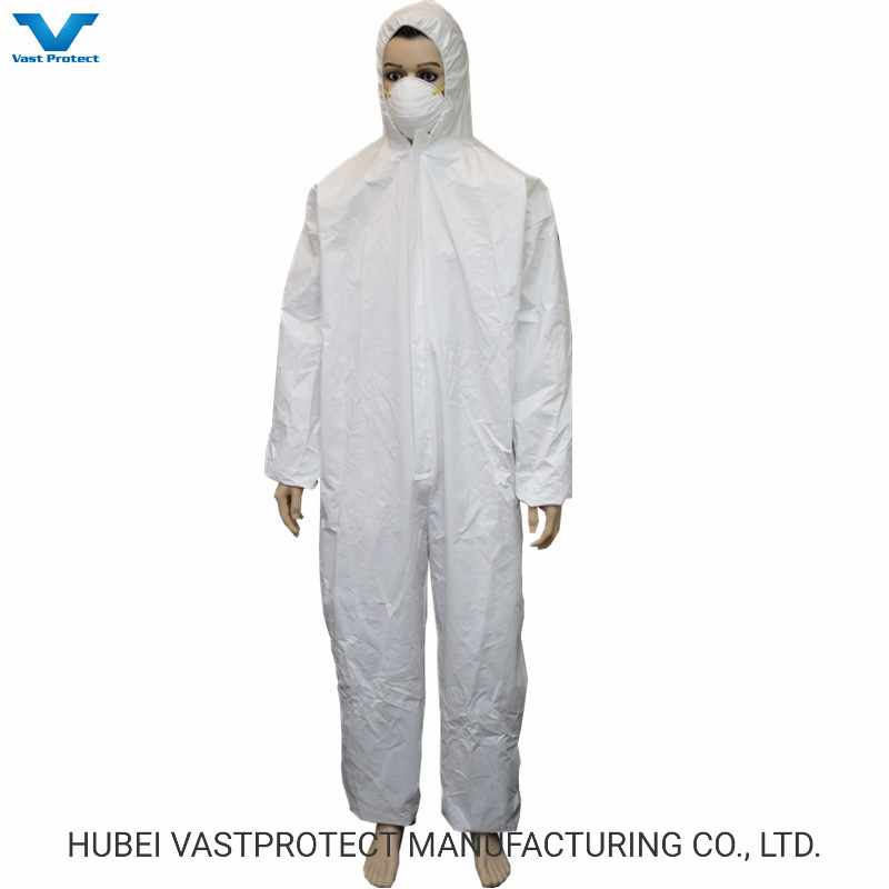 Factory Cat 3 Type 5/6 Protective Safety Workwear Tyvek Waterproof Polypropylene Disposable Paper SMS Nonwoven PP Microporous Coverall