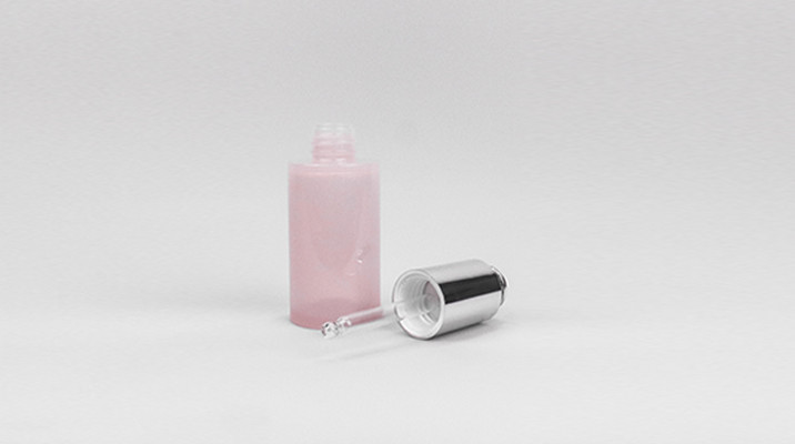 Customizable 30ml PETG Pink Dropper Bottles Dropper Container With Press Top Dropper
