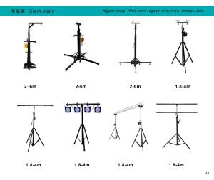 China 6m Crank Handle Heavy Duty Lighting Truss Stand Aluminum Material Black Color wholesale