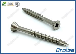 China 304 Stainless Steel Decking Screws, Square Drive, Countersunk Head with 4 Nibs wholesale