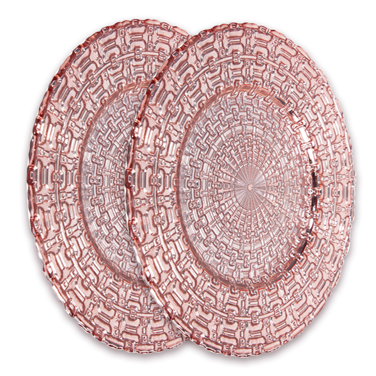 China High Quality Color Decoration Glass Charger Plate for Dinnerware