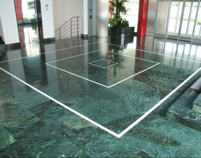 High Durability Marble Stone Tile , India Big Flower Green Marble Stone Basin Sink