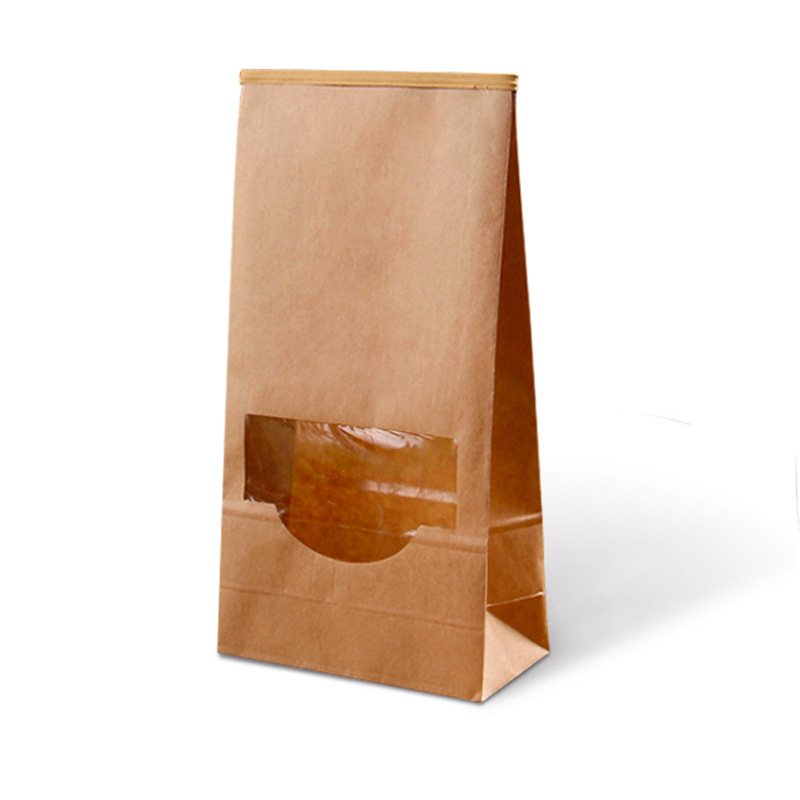 100g-130g Kraft Recycled Paper Gift Bag Easy Carry With Handle