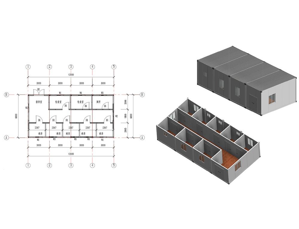 20ft Flat Pack Foldable Container House With Hot And Cold Water System