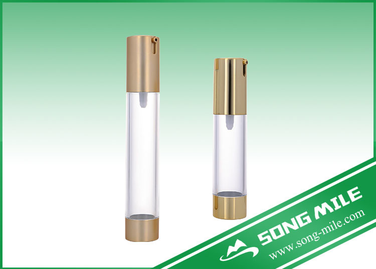 Silver Gold Pump Airless Bottle Airless Bottle 50ml 30ml 15ml