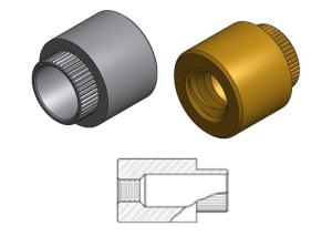 China Partial / Full Knurled Brass Swage Standoffs Electronic Fasteners Brass / Aluminum wholesale