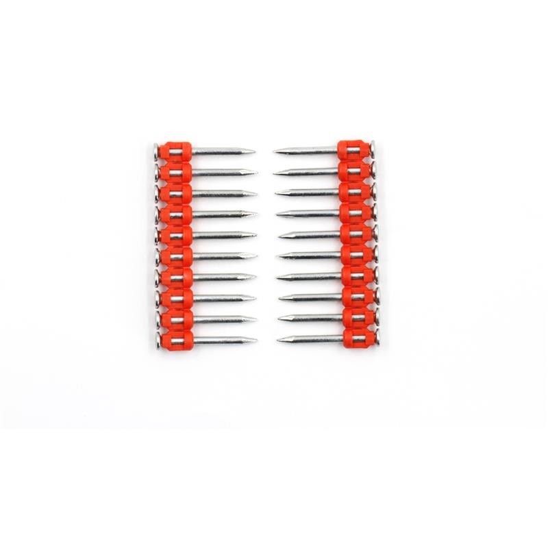 2.7mm*25mm Plastic Blue Strip Concrete Nails pins , Smooth Shank Flat Head Nails