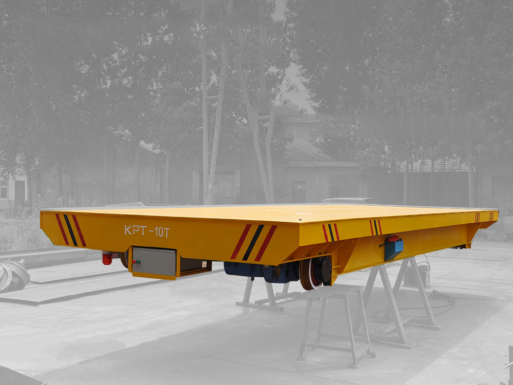 Motorized material handling pallet transfer vehicle large load powerd by cable