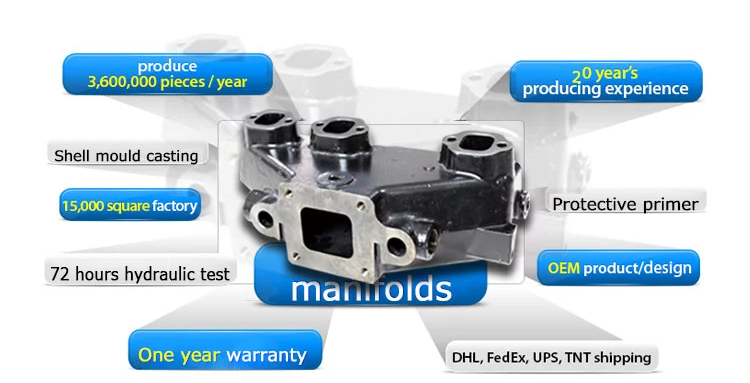 Marine V6 Cast Iron Exhaust Manifold for Mercruiser 229 262 Engine Replaces 99746