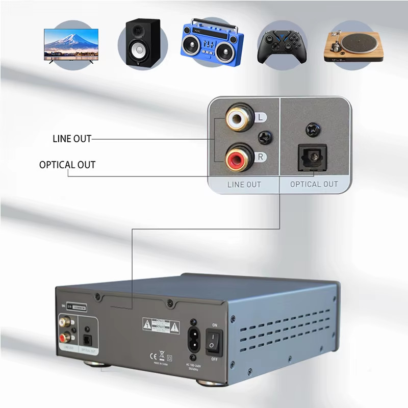 Solid Metal Classic CD Disc Player With RCA Out For Home Theater Audio System