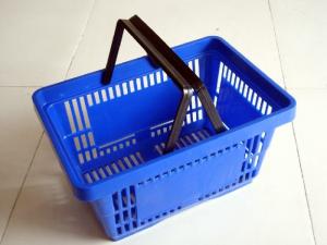 China HDPP Grocery Shopping Baskets For Retail Stores , Blue Shopping Basket wholesale