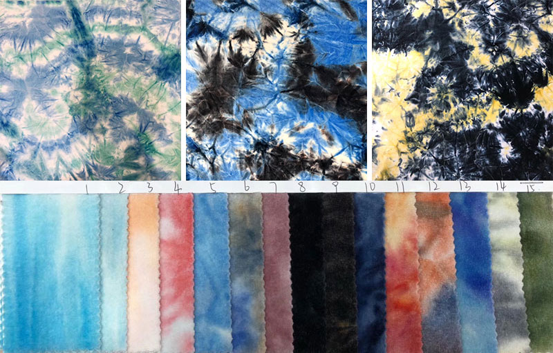 57 inch Polyester Velvet Velour Fabric Tie Dye Velvet Fabric Floral Printed