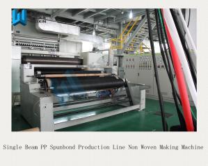 China Single Beam PP Spunbond Production Line / High Output Non Woven Making Machine wholesale