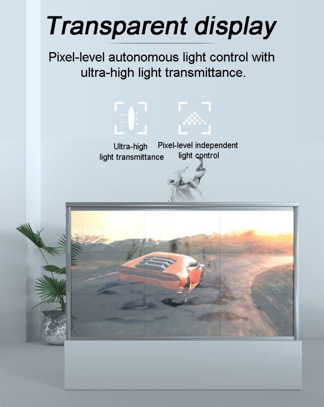 High Transparency Full Color Writing Method OLED Display Panel for Shopping Mall Advertising