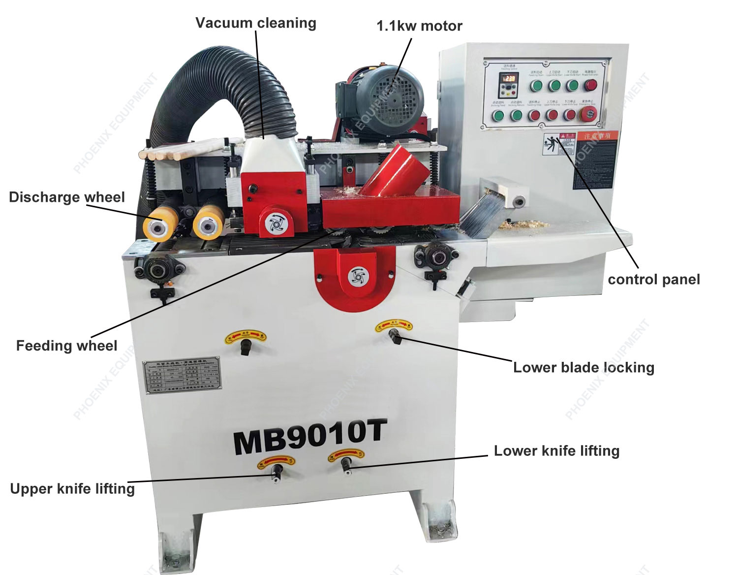 1.1kw Feeding Motor Wood Stick Broom Stick Top Machine for Small Wood Broom Handle