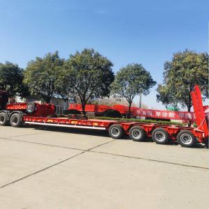 China Quad Axles Semi Lowboy 60 Ton 50ft Drop Deck Trailer wholesale