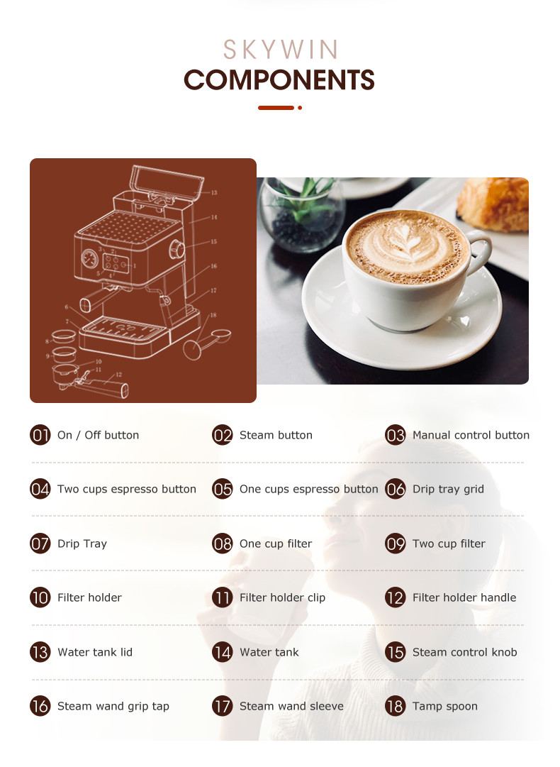 Espresso Coffee Machine Home Coffee Maker Coffee Machine Automatic