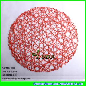 China LUDA custom printed hand woven paper placemat wholesale