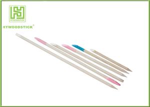 China Slim Round Wooden Manicure Sticks , 100% Birch Wooden Nail Sticks wholesale
