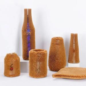 China Recyclable Custom Cushioned Honeycomb Wrap Paper Kraft Paper Packing Sleeve wholesale