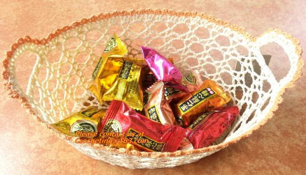 Stiffened Cotton Crochet Small Decorative Lace Doily Bowl Basket Handicraft