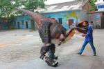 Soft Silicone Rubber Realistic Dinosaur Costume , Realistic Raptor Suit