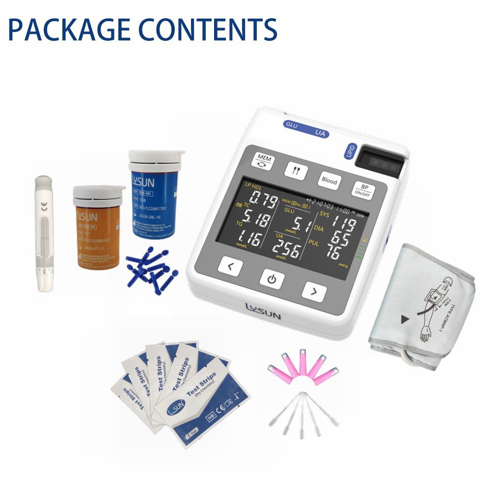 Reflectance Photometer Uric Acid Cholesterol And Glucose Meter Kit 365g