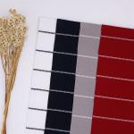 Pure Cotton Single Jersey Fabric Lightweight Breathable Striped Soft Texture