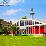 Large Transparent Arcum Tent Glass Wall Galvanized Steel Connector