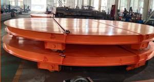 China OEM Electric Powered Flat Turntable Warehouse Transfer Cart 10ton -50ton wholesale