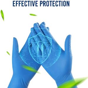 China Blue Examination Medical Nitrile Gloves Food Grade Puncture Resistant wholesale