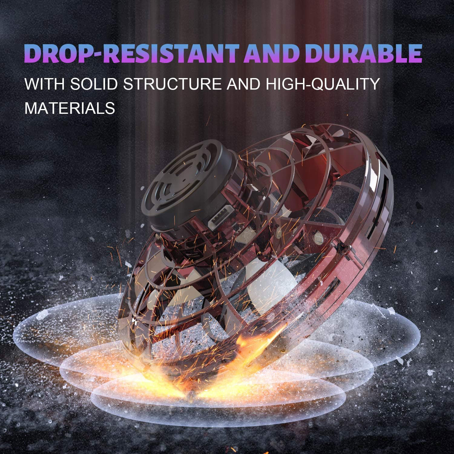UFO Drone Flying Toys Hand Operated Mini Drones for Boys Girls Teens Birthday Gifts