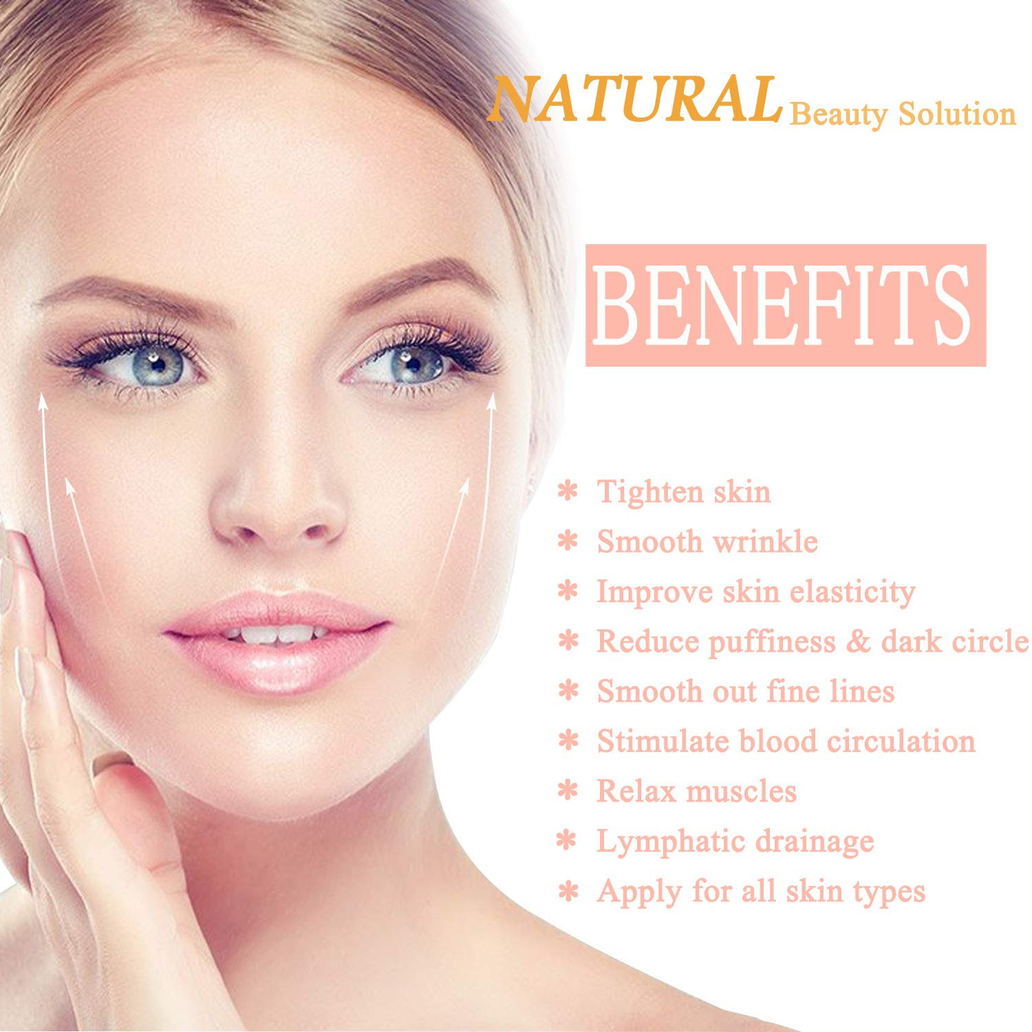 Facial Massage 100% Natural Crystal Green Aventurine Face Jade Roller