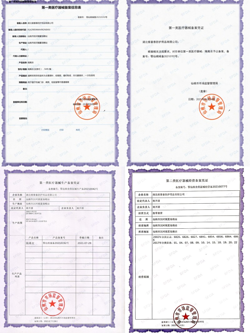 Non Sterile Isolation Gown With 3 Year Shelf Life AAMI Level 1 2 3 Protection