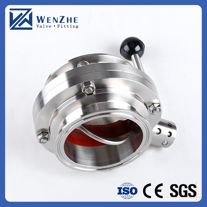 Beer Connection Clamp Stainless Steel Epdm Silicon Manual Tri Clamp Butterfly Valve