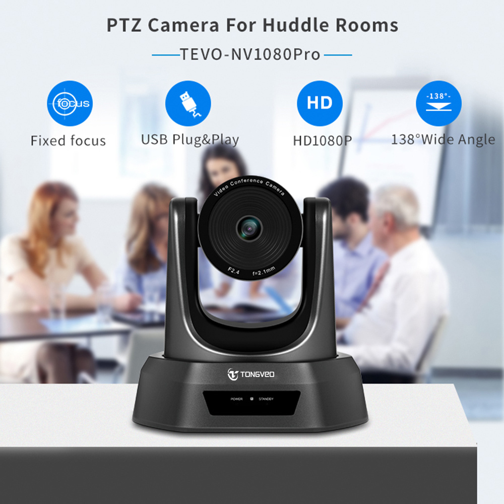Tevo-Nv1080PRO USB PTZ Camera Fixed Focus HD Video Camera Wide Angel Video Conferencing Camera