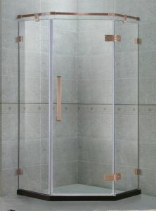 China Green Bronze Hinge Swing Shower Door Stainless Steel With 135 Degree Magnetic Seals wholesale