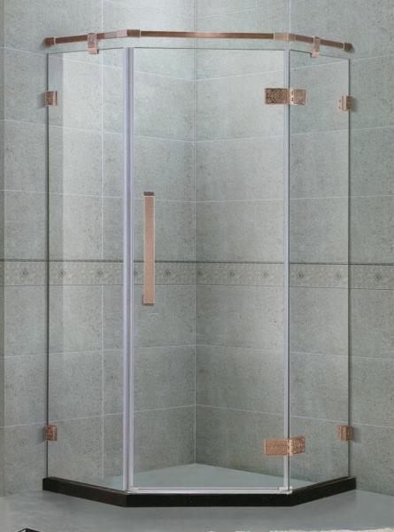 Green Bronze Hinge Swing Shower Door Stainless Steel With 135 Degree Magnetic
