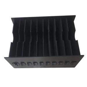 China Conductive Container Anti Static Plastic ESD Box Circulation Black wholesale