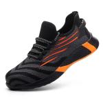 Fly Woven Breathable Walking Shoes Womens Soft Rubber Sole Shoes Black
