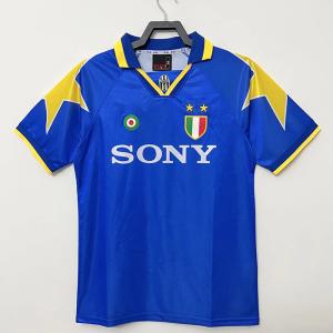 China Blue Retro Soccer Jerseys V Neck Quick Dry Football Shirt wholesale