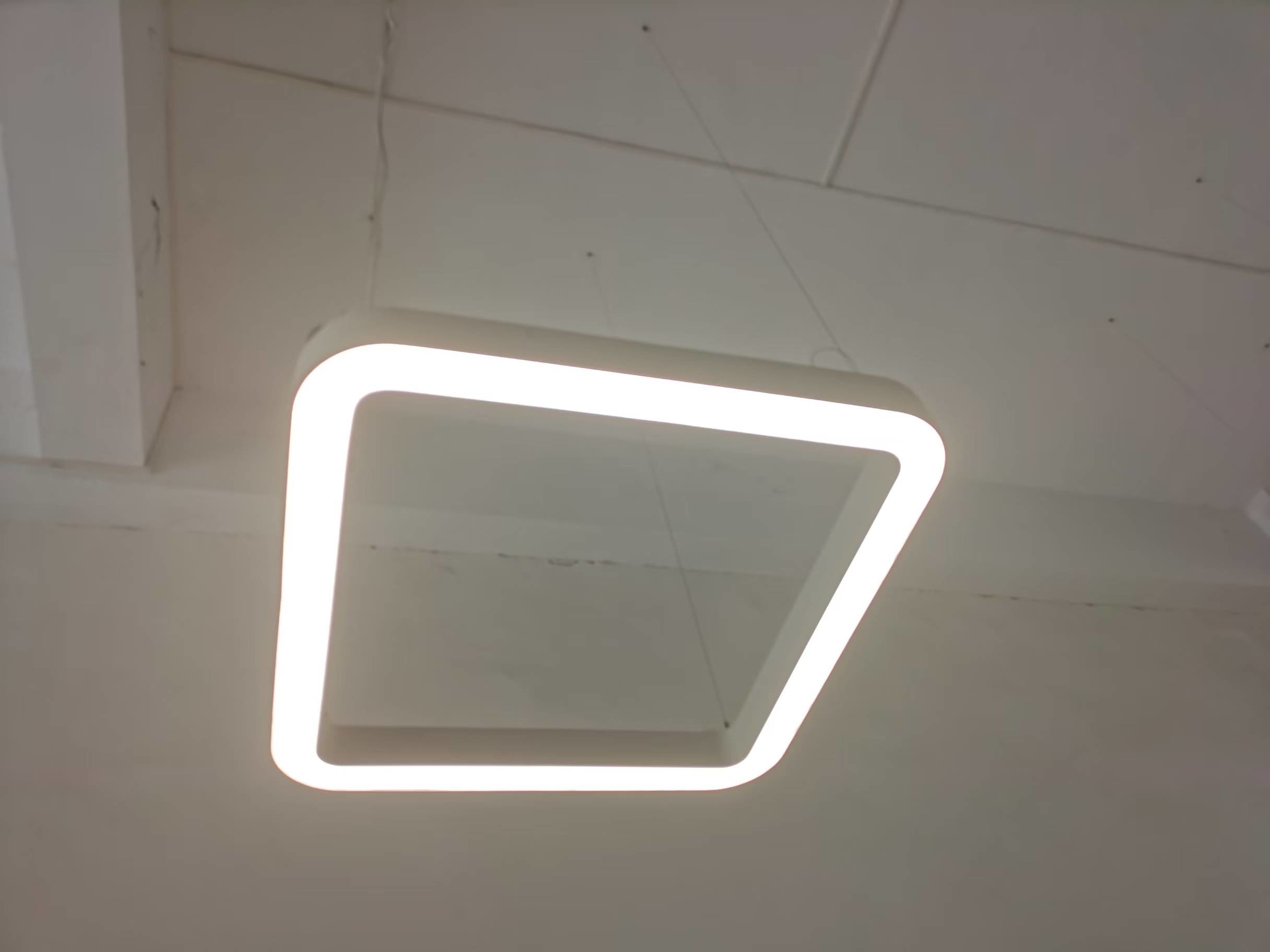 Industrial Rectangle Linear Light Aluminum LED Linear Pendant Light