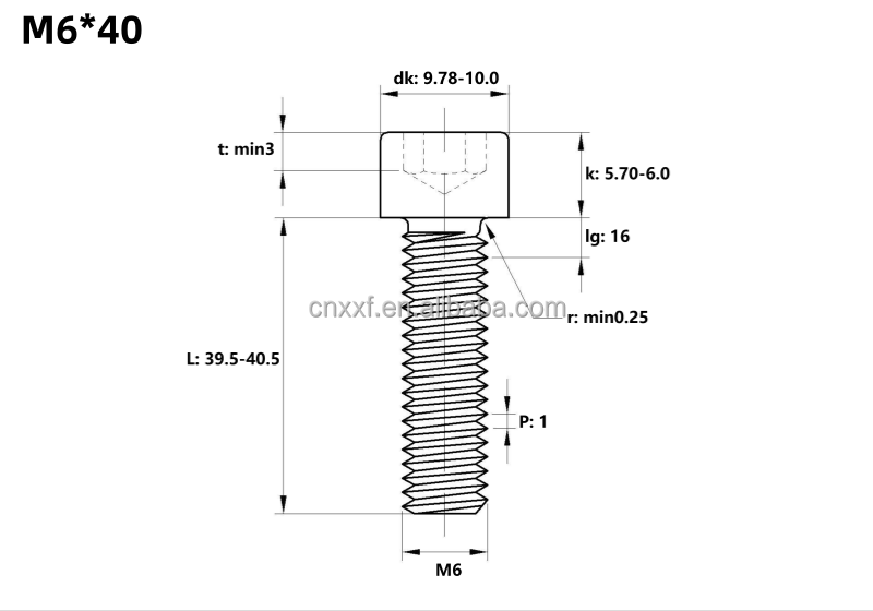 Grade Hastelloy C-276 Plain Finish Hex Bolt DIN912 M6*10-40mm ANSI Standard Hexagon Socket Bolt