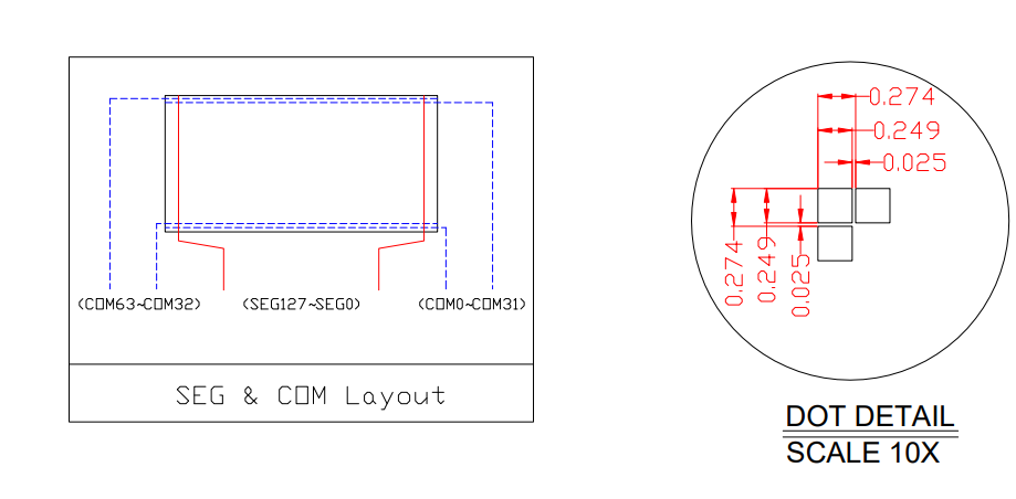 1.5'' 1.54'' OLED LCD Display 128x64 24 Pin I2C SPI Parallel Interface SSD1309