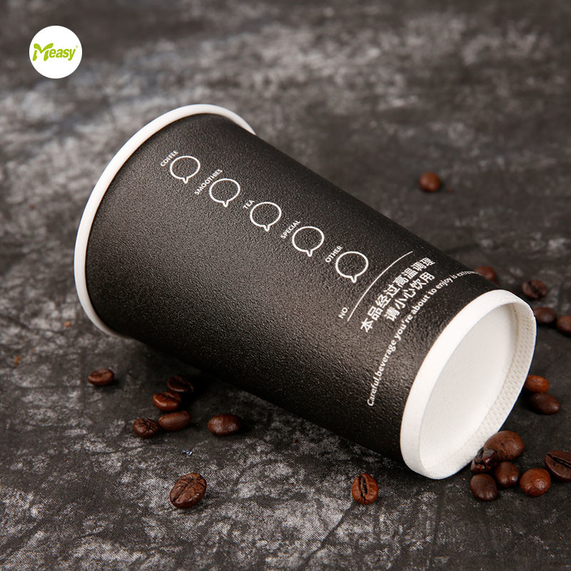 Single wall foam paper cup PE coated disposable hot drink coffee milk tea paper cup with logo customized