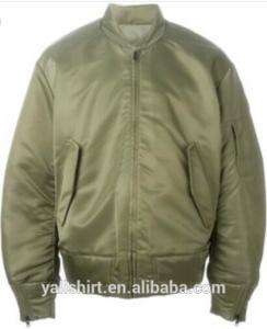 China Green Color Plain Zip Cuffs Ma1 Bomber Jacket US / Asian / Middle East Africa Sizes wholesale