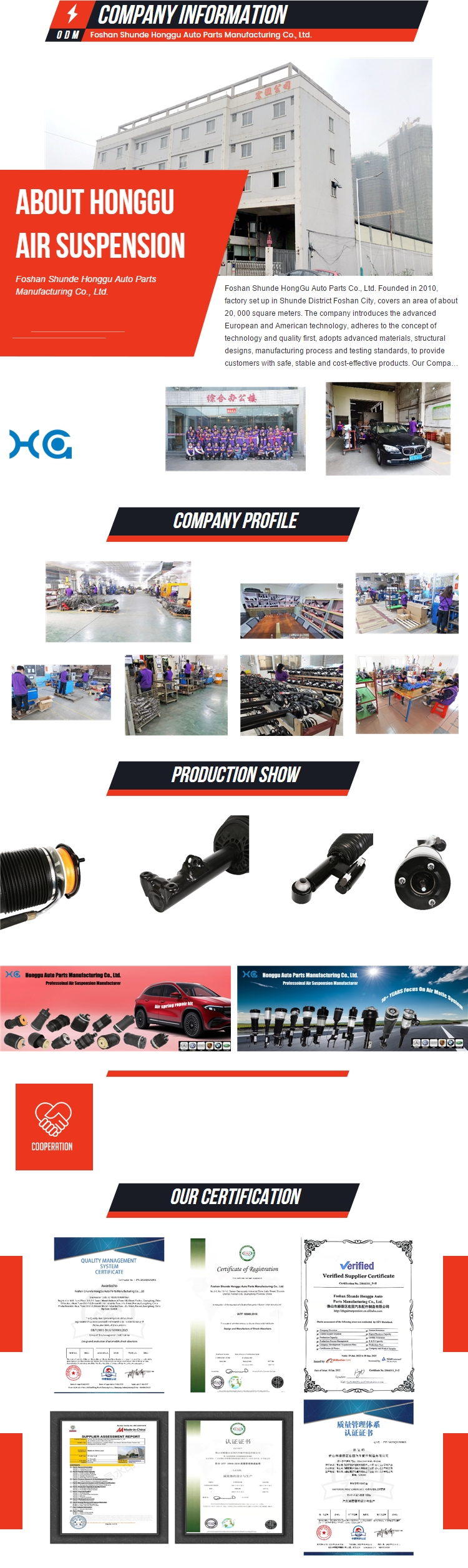 Brand New Front Auto Suspension Systems LR057700 Suspension kits Air Shock Absorber For Land Rover Range-Rover Sport L320 2013-