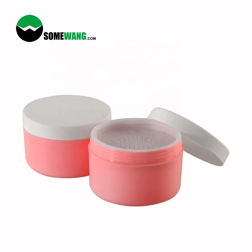 Empty Compact Loose Powder Container Makeup Cosmetic PP Packaging Jar