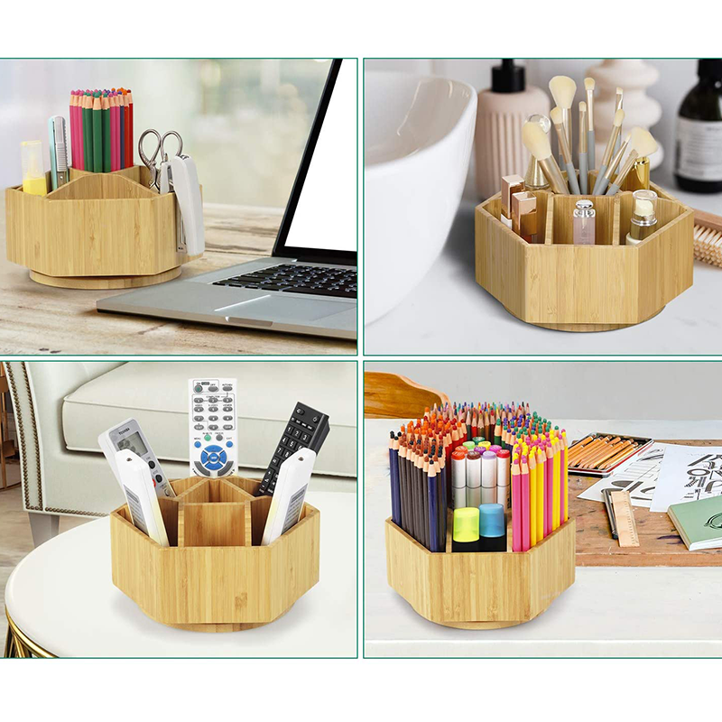 360 Degree Rotating Pen Holder Cute and Creative Storage Boxes Bins for Customer Logo